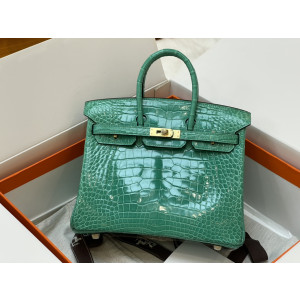 플래티늄 제국의 녹색 핸드백 25CM