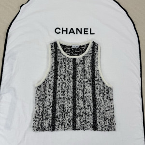 LOEWE 니트 민소매 탑