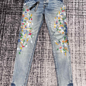 페인트 스플래시 데님 진