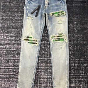 워시드 데미지 스키니 데님 팬츠